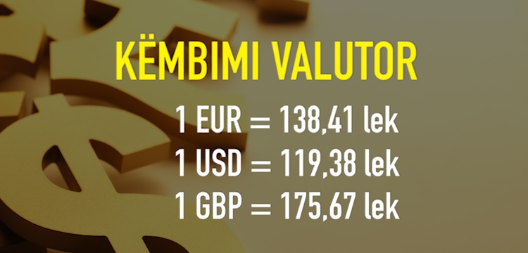 Këmbimi Valutor 13 Maj 2016