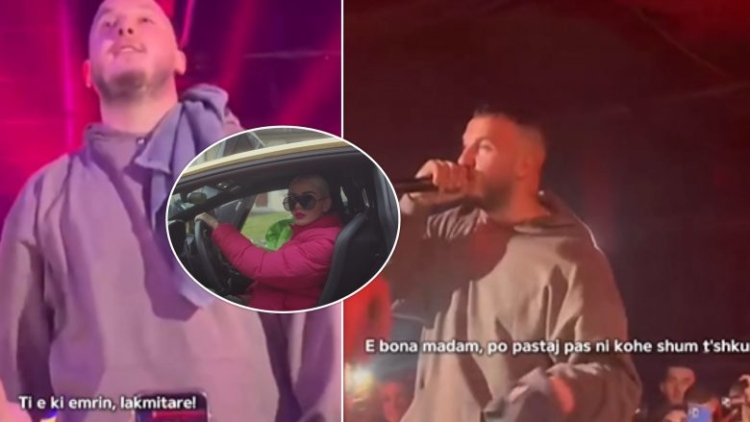 Nuk i kursejnë ngacmimet ndaj njëri-tjetrit! Mozzik i bën DISS Loredanës gjatë koncertit të tij: E bona madam...