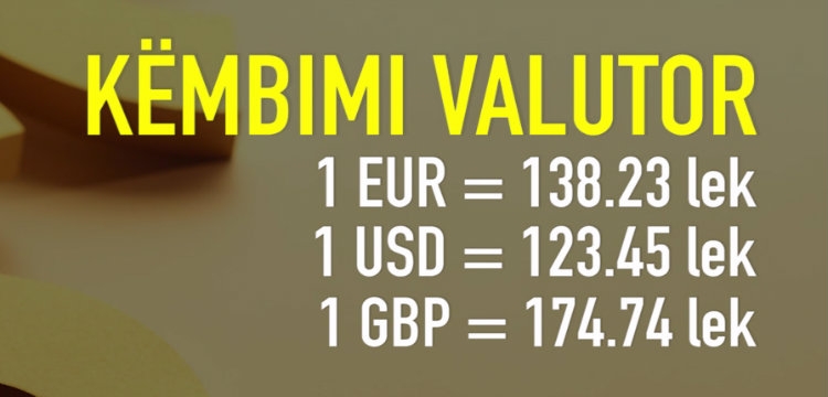 Këmbimi Valutor 22 Prill 2016