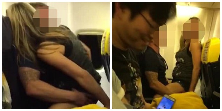 E pabesueshme çfarë ka bërë ky çift në Ryanair, shfaqje porno në sy të pasagjerëve të tjerë! [VIDEO]