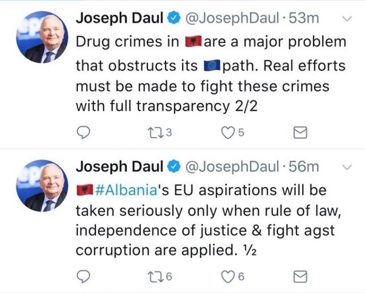 Presidenti i PPE: Krimi dhe droga në Shqipëri problem, duhet zbatim ligji për të hyrë në Evropë