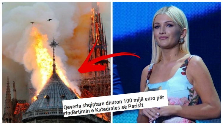 'Kuzhina ime kushton aq'! Qeveria shqiptare dhuron 100 mijë euro për Notre Dame, shihni si 'tallet' Sara Hoxha [FOTO]