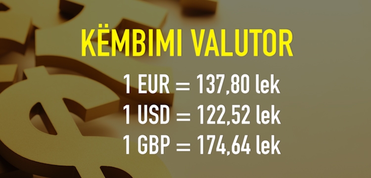 Këmbimi Valutor 17 Qershor 2016