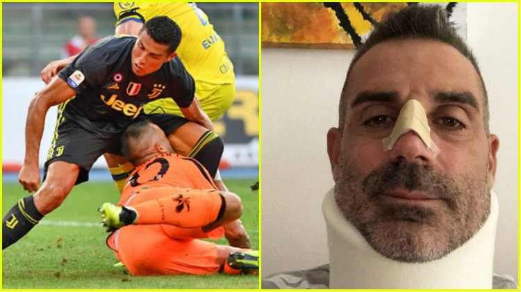 Pasi i theu hundën, Cristiano Ronaldo bën këtë gjest fisnik ndaj portierit të Chievos [FOTO]