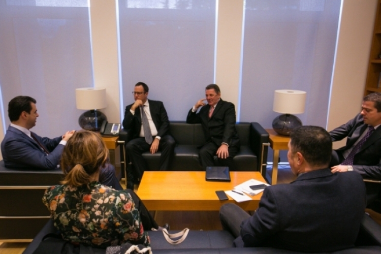 Delegacioni i Intstitutit Demokrat Amerikan vizitë në Tiranë, takim me kryetarin e PD-së Lulzim Basha