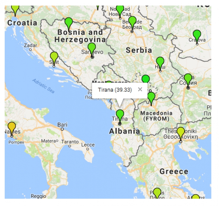 Kostoja e jetesës, Tirana e treta më e lirë në rajon