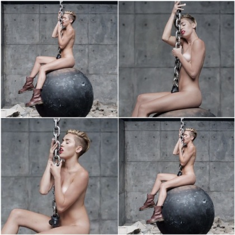 Ju kujtohet “Wrecking  Ball”? Ajo e bën sërish, Miley Cyrus pozon totalisht nudo për “Nudo Burgu” [FOTO]