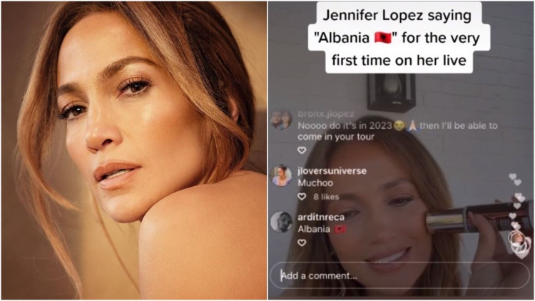 Jennifer Lopez përshëndet Shqipërinë para miliona ndjekësve të saj