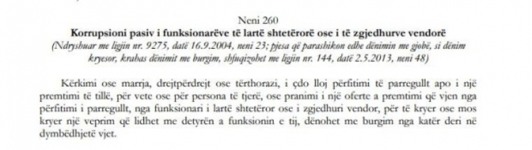 Sipas neneve 260 dhe 283 të Kodit Penal, Saimir Tahiri rrezikon 11 deri në 27 vite dënim me burg