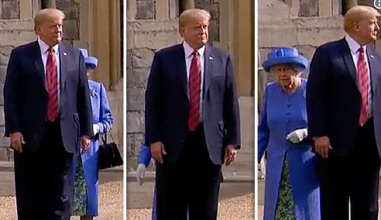 Gafat e Trump në takimin me mbretëreshën e Britanisë [VIDEO]