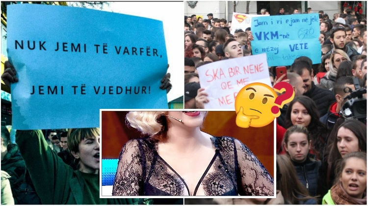 Protesta e studentëve vazhdon, por këngëtares së njohur shqiptare i paska ardhur në majë të hundës: Deri dje isha me ta, sot...[FOTO]