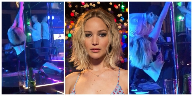 Jennifer Lawrence dehet keq, kërcen tek tubi dhe i varet meshkujve në një klub striptizmi! [VIDEO]