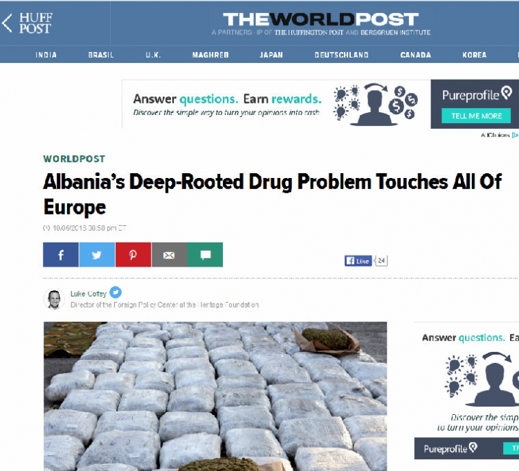 “Huffington Post”, droga e rrënjosur thellë në Shqipëri