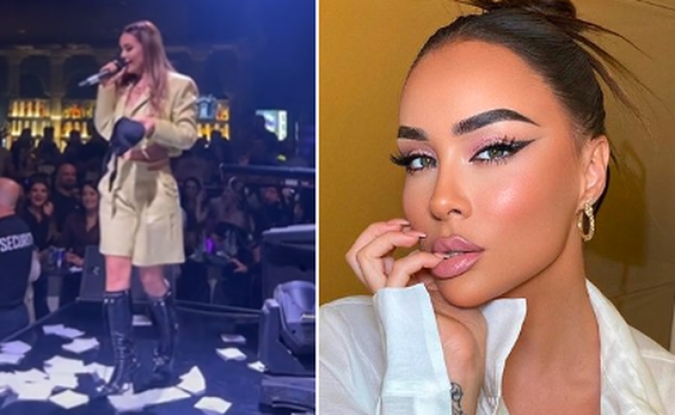 Fansja i hedh reçipetat në skenë, Xhensila Myrtezaj bën reagimin EPIK