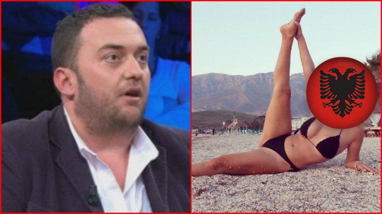 Upss! Këngëtarja shqiptare shkon me taka në plazh, Olti Curri nuk e kursen ironinë, shihni si ''tallet'' me të [FOTO]