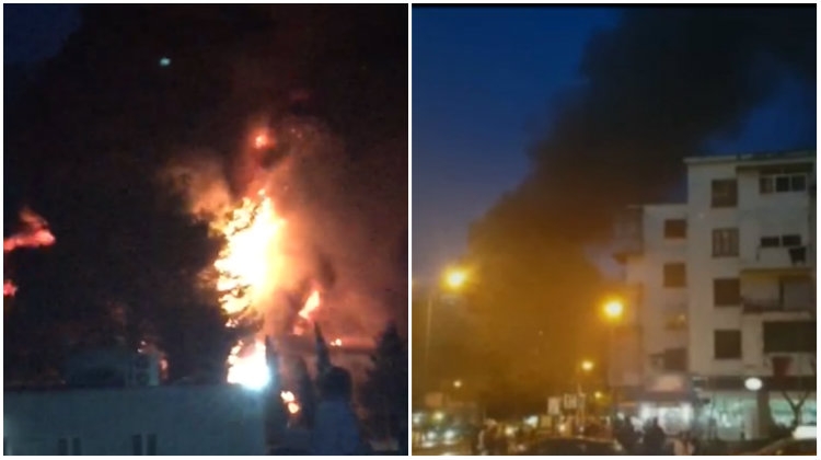 Alarmohen qytetarët, flakët “pushtojnë” Tiranën, zjarr i fuqishëm në lagjen e njohur në kryeqytet [FOTO / VIDEO]