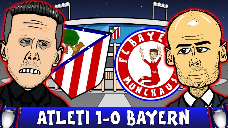 Ndeshja Atletico Madrid-Bayern Munchen përmes një parodie