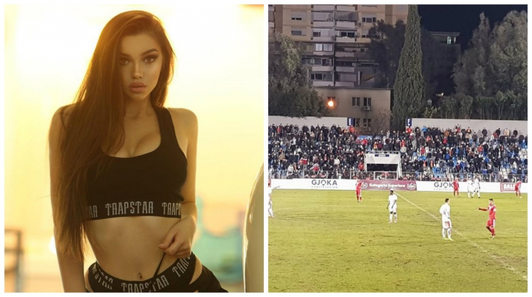 Vajza seksi Rashel “e çmendur” për Skënderbeun, shihni në krah të kujt është shfaqur në stadium [FOTO]