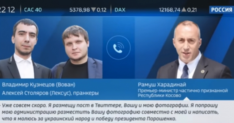Si ra në kurth edhe kryeministri/Publikohet biseda e Haradinajt me komedianët rusë [VIDEO]