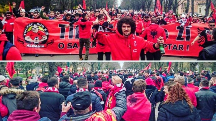 TIFOZAT KUQ E ZI ''ndezin'' protestën: Shqipëria e shqiptarëve, vdekje tradhtarëve! [VIDEO]