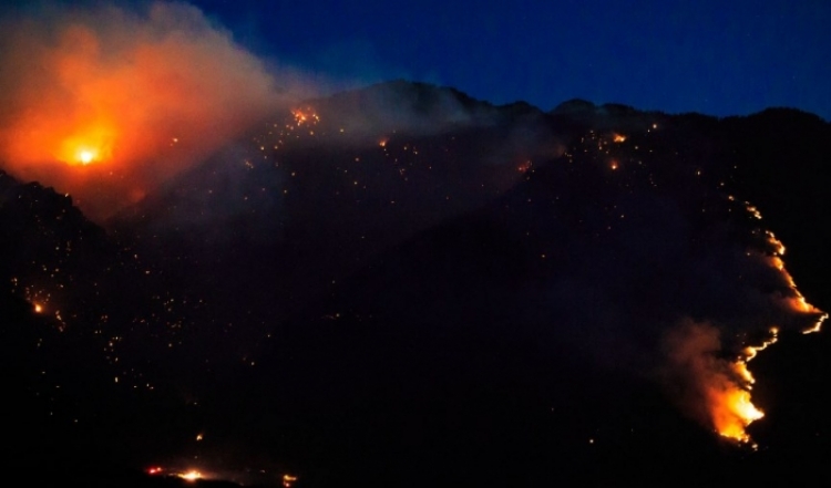Gjirokastër, zjarr i madh në malin e Gjerë