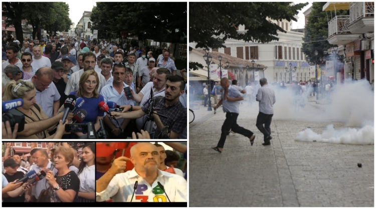 Shkodra ndahet në ''2 pjesë''. Në qytetin verior protestohet dhe mbahet miting [FOTO]
