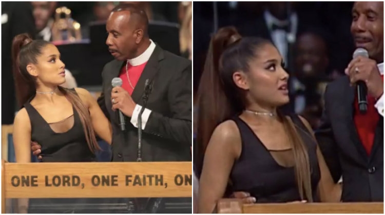 SKANDALET në funeralin e Aretha Franklin nuk kanë të mbaruar! Peshkopi preku Ariana Grande në pjesët intime dhe rrjeti ka shpërhtyer me hashtag-un viral [FOTO]