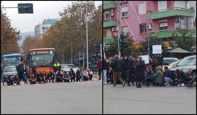 PROTESTA E STUDENTËVE/ Dita 14, të rinjtë bllokojnë rrugët kryesore të Tiranës [VIDEO]