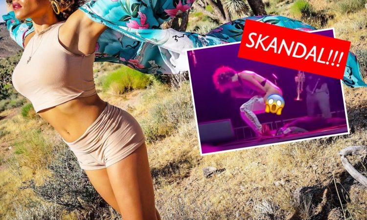 [VIDEO] Urinoi mbi fytyrën e fansit para të gjithëve, këngëtares i ndodh GJËMA!