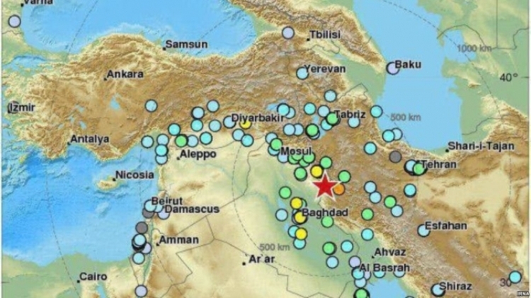 Tërmet me magnitudë 7.3 ballë në afërsi të kufirit Iran-Irak, 164 persona të vdekur dhe 1600 të lënduar