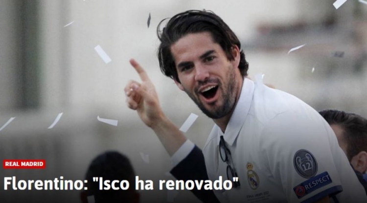 Isco rinovon me Real Madridin