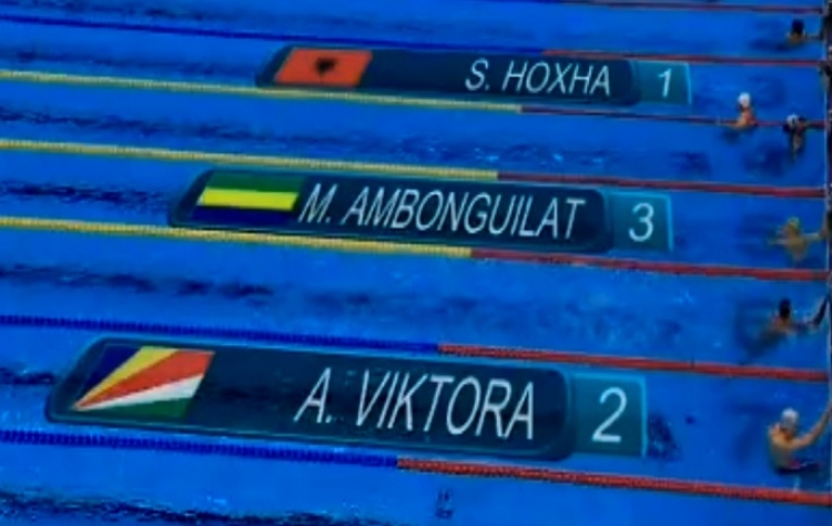 Sidni Hoxha triumfon në 50m, vendos rekord kombëtar, por eliminohet nga Rio 2016