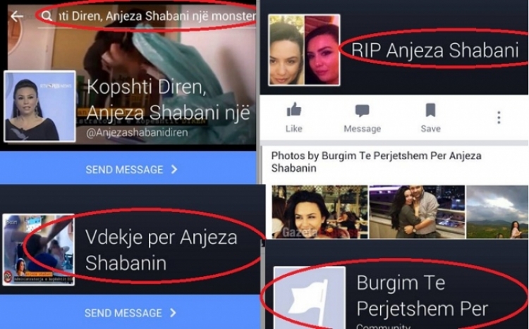 Hapen faqe facebook-u, ku Anjeza Shabani dënohet kolektivisht