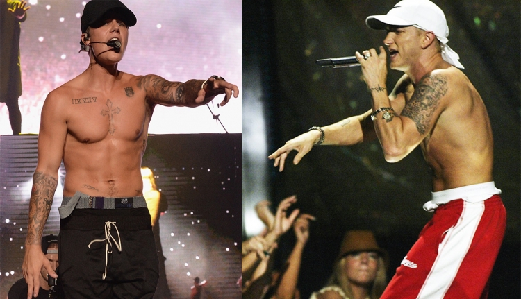 Justin Bieber publikon foton e papritur me Eminem [FOTO]