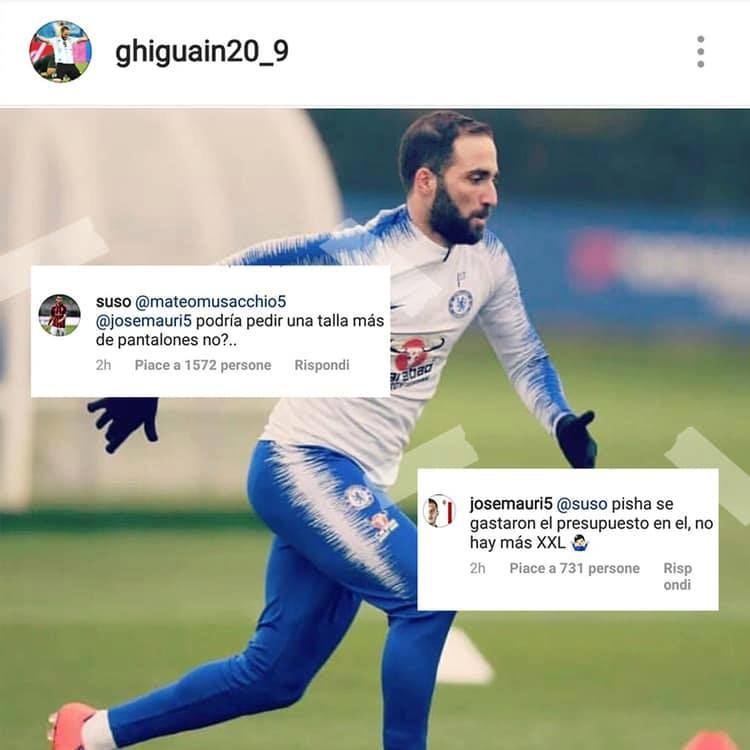 ''Lanë lesht me Higuain, s’kanë as masa XXL për  ta veshur'', futbollistët e Milan “tallen” keq me Higuain