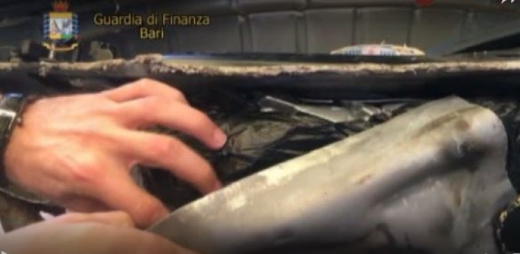 Shqiptari kapet në Bari me 3.5 kg kanabis. E kishte fshehur në prapakolpin e makinës