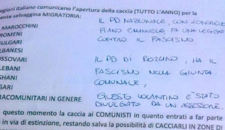 Fletushka raciste ndaj shqiptarëve në Milano: Ndaj tyre të përdoren edhe armë [FOTO]