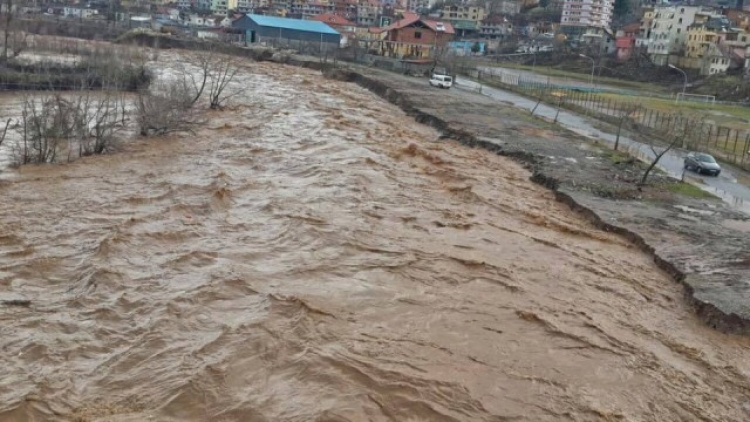 Bie në lumin e Shkumbit një peshkatar