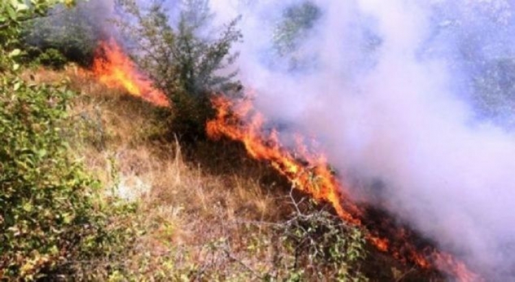 Zjarr i madh pranë tunelit Tiranë-Elbasan, pritet ndërhyrje nga ajri