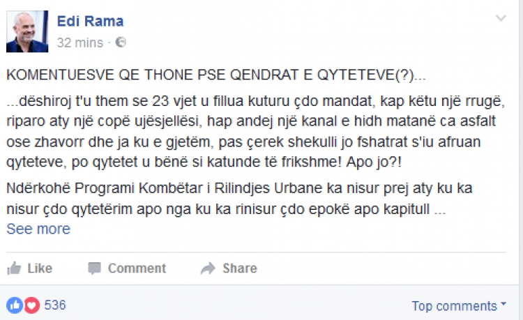 Rama kritikëve: Ja pse e nisëm me qendrat e qyteteve