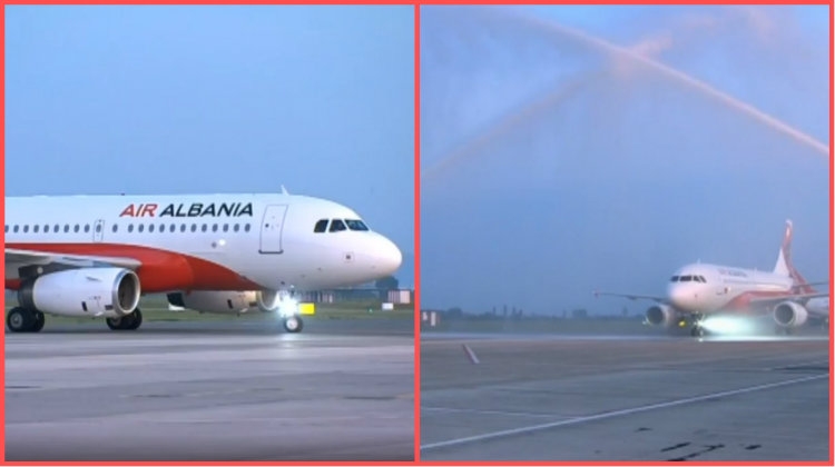 Avioni i parë i ''Air Albania'' ulet në Rinas, nesër nis fluturimin [VIDEO]