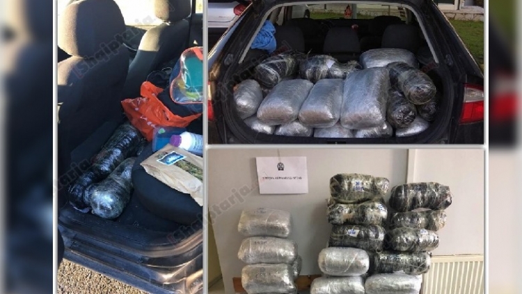 Greqi/ Po transportonte me makinë 38 pako me 53 kg marijuanë, arrestohet 27-vjeçari shqiptar