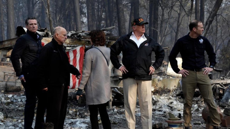 Trump në Kaliforni, pamjet të trishtojnë