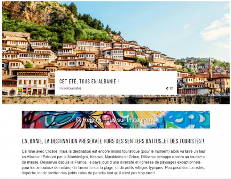 Portali francez fton turistët: “Nxitoni të shijoni qoshet e vogla të parajsës në Shqipëri”