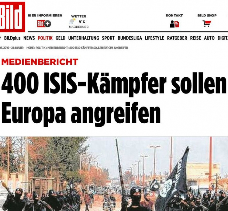 Analiza tronditëse e gjermanes Blid – Isis ka dërguar në Evropë 400 luftëtarë!