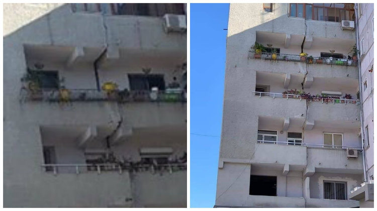Tmerri i tërmetit! Pallati në Durrës ndahet në dysh, banorët dalin nga banesat [FOTO]