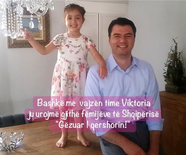 Viktoria, vajza e Lulzim Bashës uron fëmijët për 1 qershorin