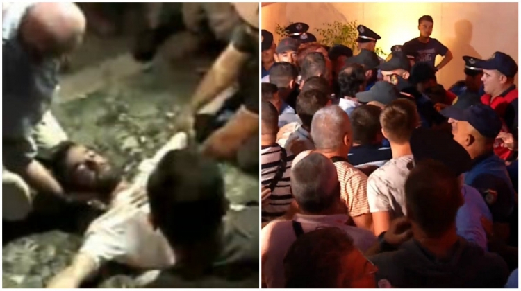 Tensionohet sërish situata tek Teatri/ Policia përdor ‘gaz piperi’, protestuesi bie në tokë pa ndenja[FOTO/VIDEO]