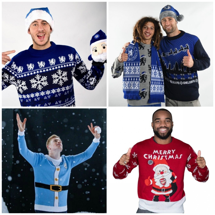 Atmosferë festash! “Yjet” tuaj të preferuar të futbollit veshin pulovrat me motive Krishtlindjesh