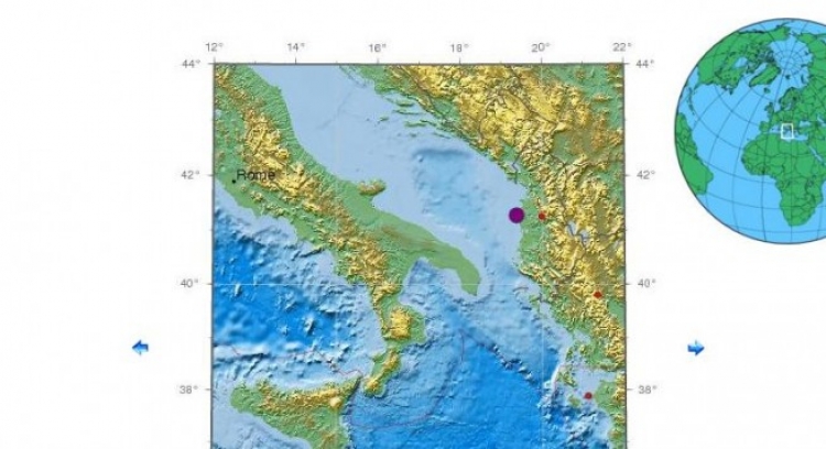 Tërmet 4 ballë me epiqendër në detin Adriatik.